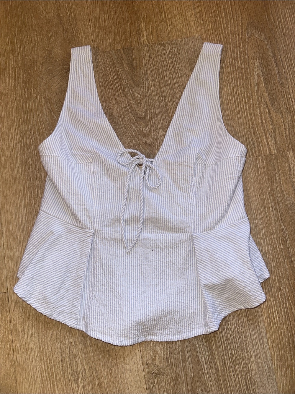 Free people blue and white stripped top